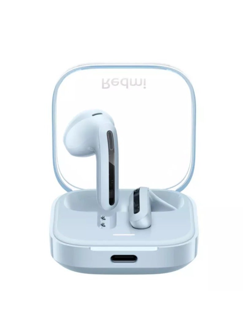 Xiaomi - Xiaomi Redmi Buds 6 Active AI Wireless Earphones, Noise-Canceling Calls, Bluetooth 5.4, Low Latency, Deep Bass, Google Fast Pair, Fast Charging, USB Type-C, Up to 30 hours Battery Life with Charging Case, Lightweight Blue - Image 1