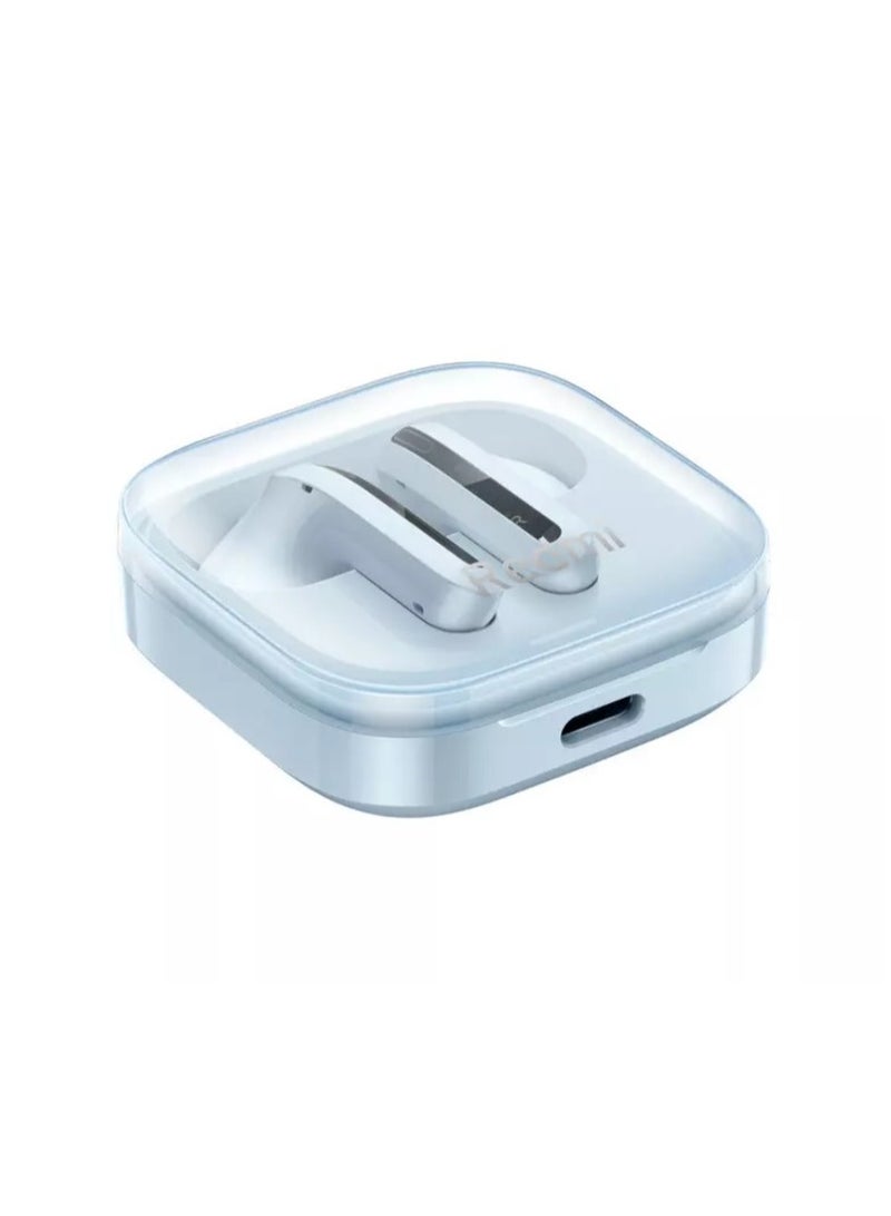 Xiaomi - Xiaomi Redmi Buds 6 Active AI Wireless Earphones, Noise-Canceling Calls, Bluetooth 5.4, Low Latency, Deep Bass, Google Fast Pair, Fast Charging, USB Type-C, Up to 30 hours Battery Life with Charging Case, Lightweight Blue - Image 1