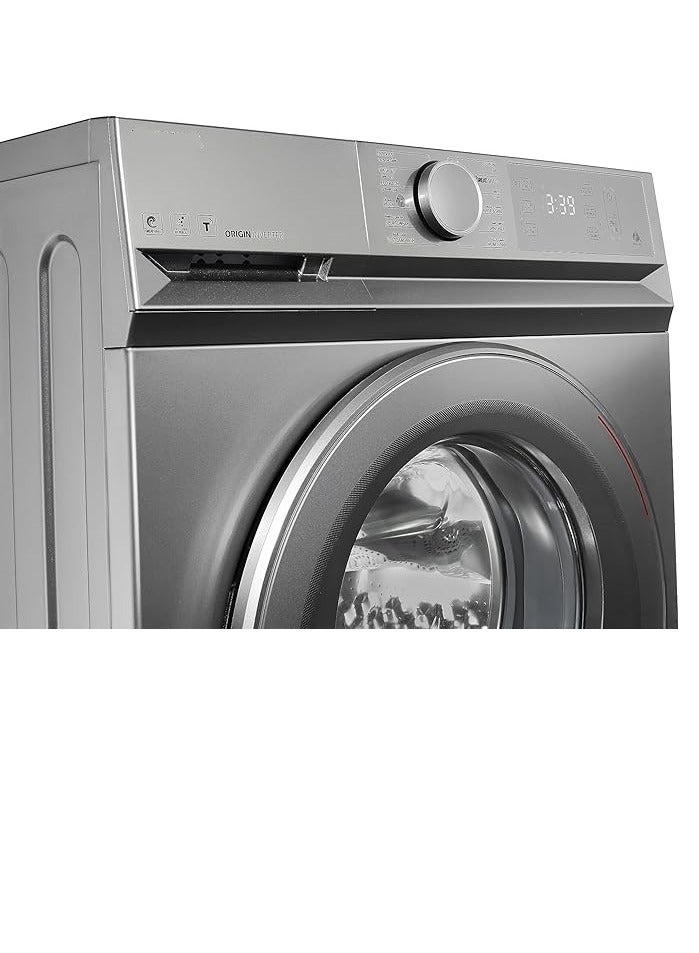Toshiba - Frontload Washing Machine 8 KG silver LED Screen Inverter Motor Steam Wash Wifi Control TW-BL90A4EG(SS) TW-BL90A4EG(SS) Silver - Image 1