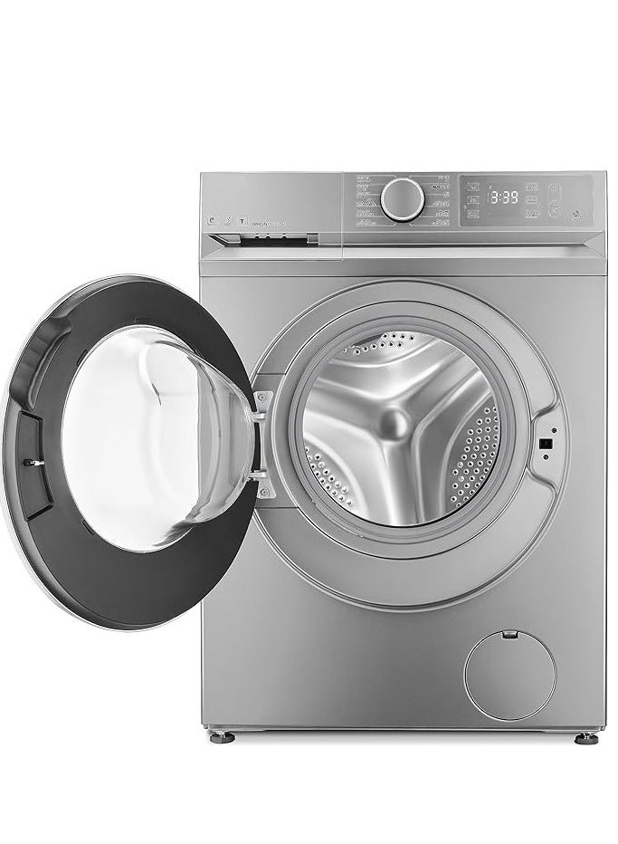 Toshiba - Frontload Washing Machine 8 KG silver LED Screen Inverter Motor Steam Wash Wifi Control TW-BL90A4EG(SS) TW-BL90A4EG(SS) Silver - Image 1