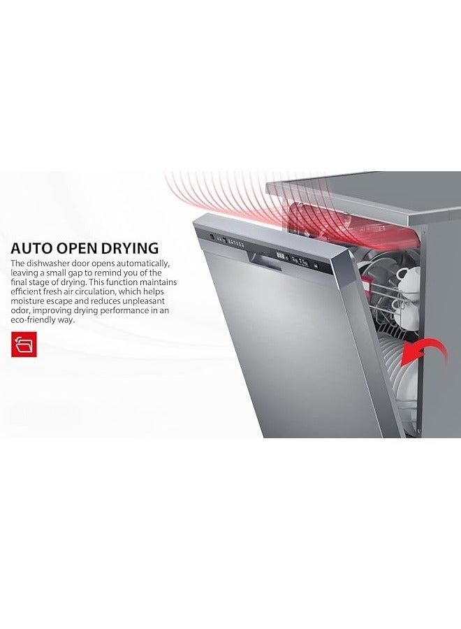 Toshiba - Dishwasher 13 person 6 Programs Half Load Self-Cleaning Flexible Rack System Digital Stainless Steel DW-13F8AF(SS)-EG 11 L DW-13F8AF(SS)-EG Stainless Steel - Image 1