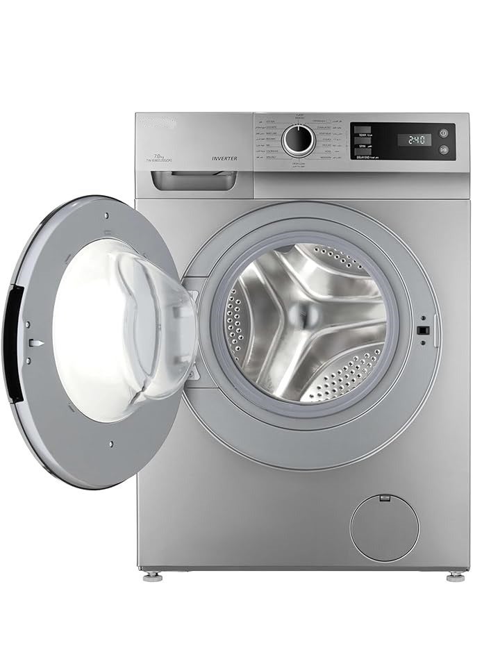 توشيبا - غسالة ملابس فول اتوماتيك بمحرك عاكس سعة 8 كجم لون فضي TW-BJ90S2EG(SK) - Image 1