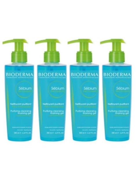 Sebium Foaming Gel To Purify The Skin 4 Pieces 200ml