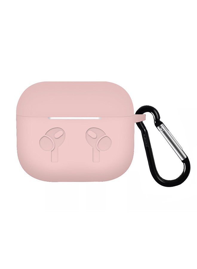 MARGOUN (For Airpods 3) Soft Silicone Skin Case Cover with Keychain for AirPods 3rd Generation Charging Case Cover,Ultrathin Thick Protective Case Pink  - Image 1