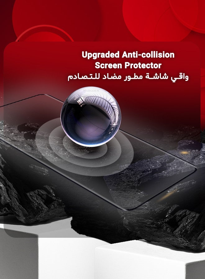 MARGOUN (for OnePlus 12) Screen Protector Tempered Glass Anti-Scratch 3D Screen Protector Case Friendly HD Clear Protective Film Clear - Image 4