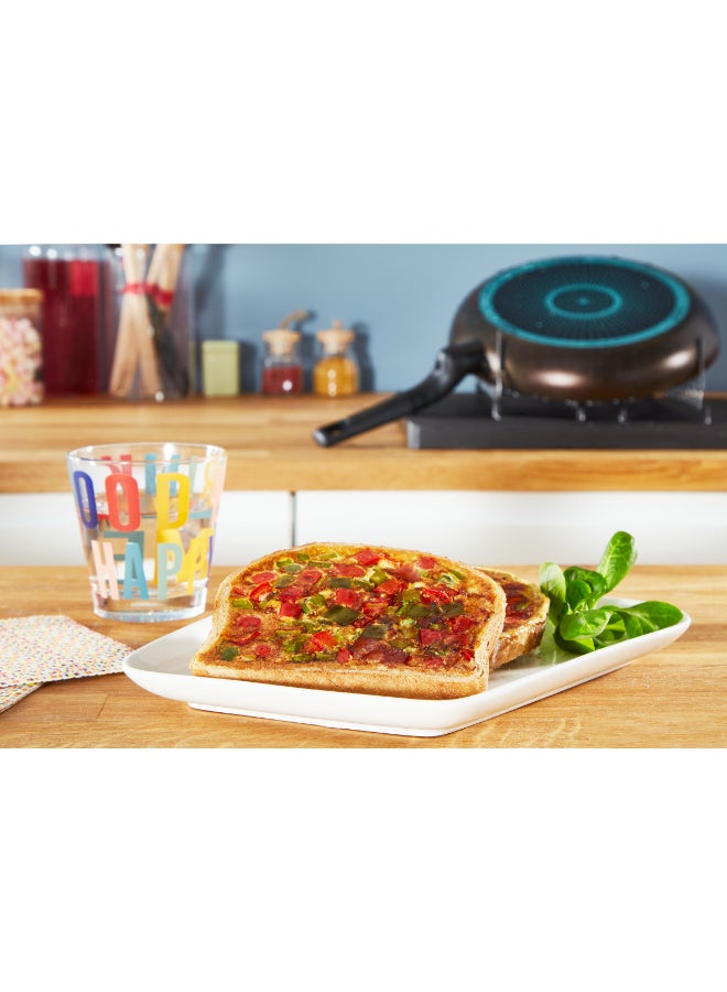 تيفال TEFAL مقلاة 26 سم | تنظيف سهل | ألومنيوم | طلاء غير لاصق | مؤشر حرارة Thermo Signal | قاعدة توزيع الحرارة | أواني طهي آمنة وصحية | صنع في فرنسا | أحمر | ضمان لمدة سنتين | B5720553 26 cmسم - Image 5