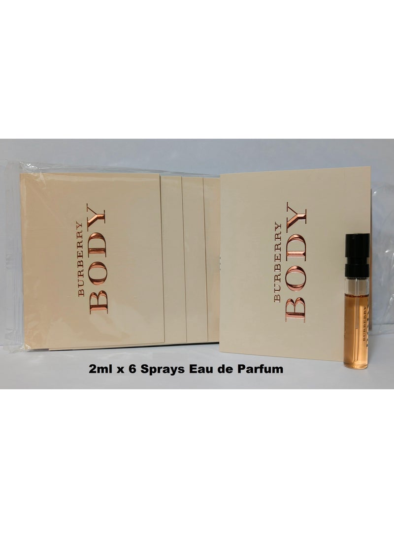 بربري عطر Body by Burberry للنساء أو دو برفيوم، 2 مل × 6 بخاخات (عبوة واحدة) - Image 1