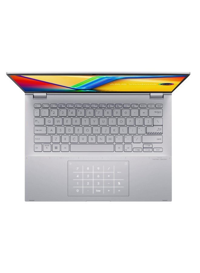 أسوس كمبيوتر محمول Vivobook Flip بشاشة مقاس 14 بوصة ومعالج Ryzen 5-7430U وذاكرة وصول عشوائي سعة 8 جيجابايت ومحرك أقراص SSD سعة 512 جيجابايت وبطاقة رسومات Intel Iris XE وWindows 11  - Image 2