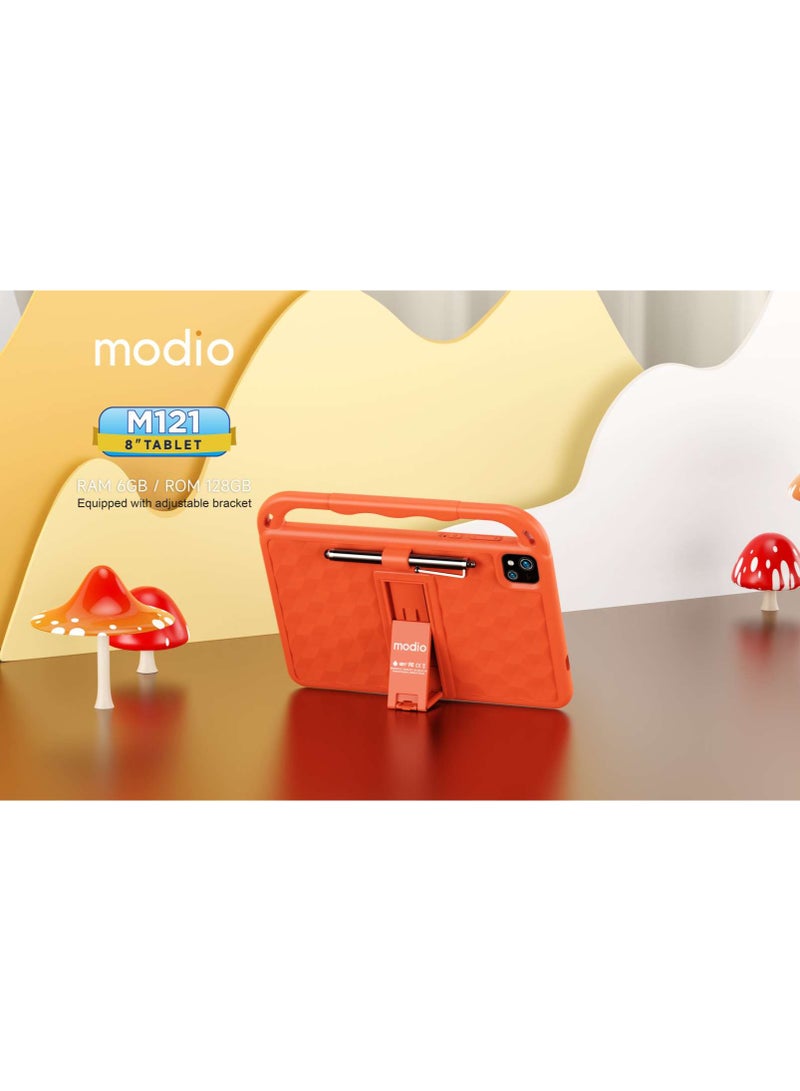 modio M121 Smart Kids Tablet 8 Inch 6GB RAM 128GB 5G - Orange  - Image 4