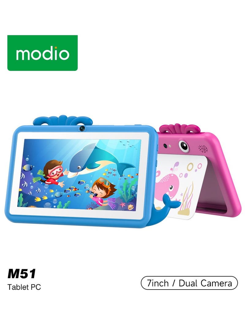 modio M51 Kids Tablet Dual Camera Pink 4GB RAM 64GB 5Ghz Wi-Fi– With Small School Stationary Set  - Image 3
