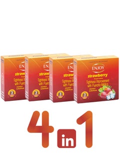 ENJOY Strawberry Premium Condoms 12 Pcs  - Image 1