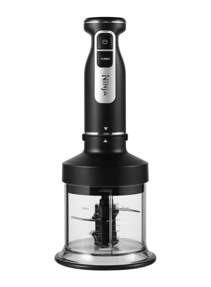 Ninja Foodi 3-in-1 Hand blender, Hand mixer and Chopper | 5 Mixing Speeds and 2 Blending Speeds | 700ml Mixing bowl | 1.5 m Long Power Cord | Dishwasher-Safe CI100EU Silver/Black - Image 5