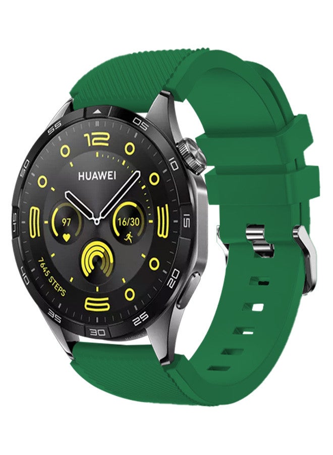 MARGOUN (for Huawei GT4 22mm) Silicone Strap,Sport Wristband Strap Adjustable Silicone Sport Band Green - Image 2