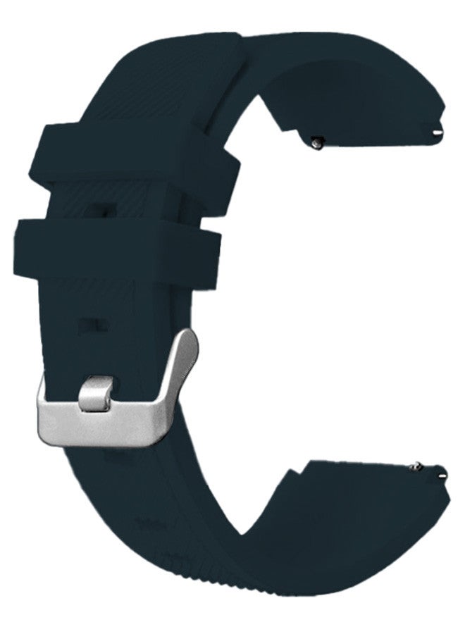 MARGOUN (for Huawei GT4 22mm) Silicone Strap,Sport Wristband Strap Adjustable Silicone Sport Band Dark Blue - Image 1