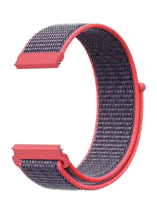 MARGOUN (for Huawei GT4 22mm) Nylon Strap,Sport Wristband Strap Adjustable Sport Stretchy Braided Solo Loop Band Dark Purple/Orange - Image 1