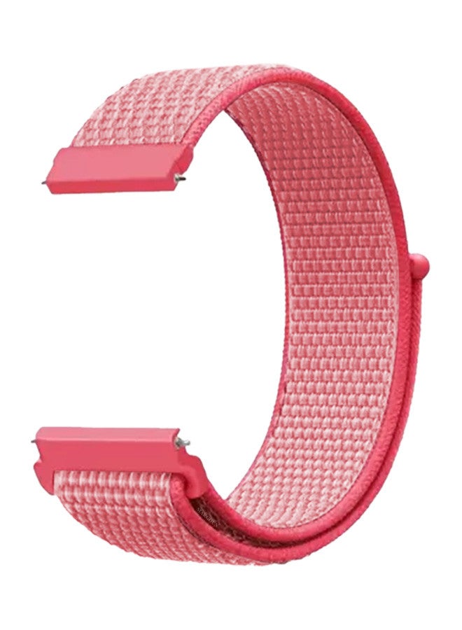 MARGOUN (for Huawei GT4 22mm) Nylon Strap,Sport Wristband Strap Adjustable Sport Stretchy Braided Solo Loop Band Pink - Image 1