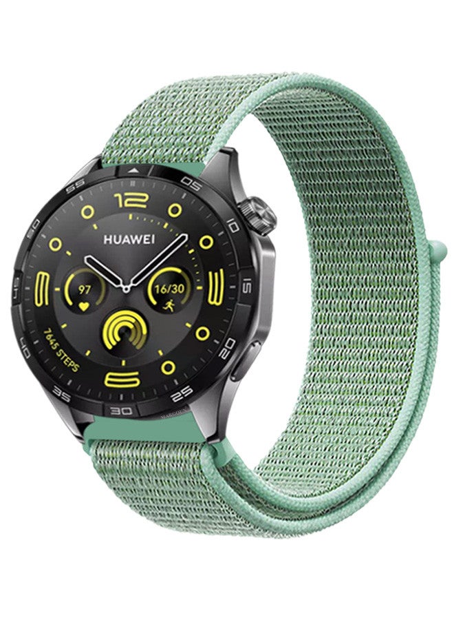 MARGOUN (for Huawei GT4 22mm) Nylon Strap,Sport Wristband Strap Adjustable Sport Stretchy Braided Solo Loop Band Aquamarine - Image 2
