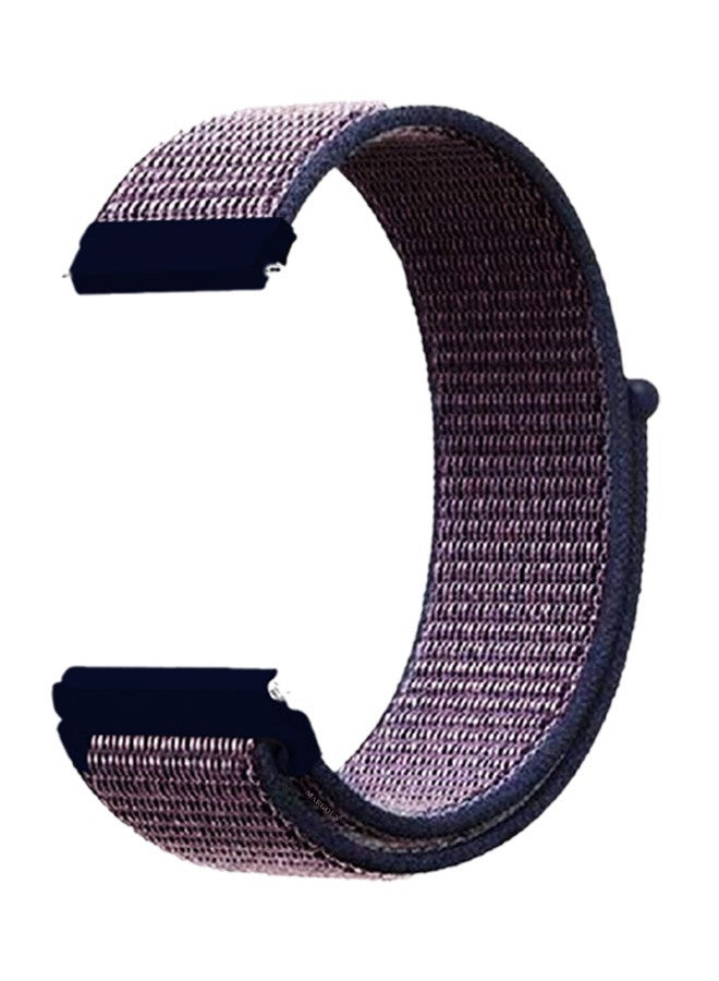 MARGOUN (for Huawei GT4 22mm) Nylon Strap,Sport Wristband Strap Adjustable Sport Stretchy Braided Solo Loop Band Dark Purple/Dark Blue - Image 1