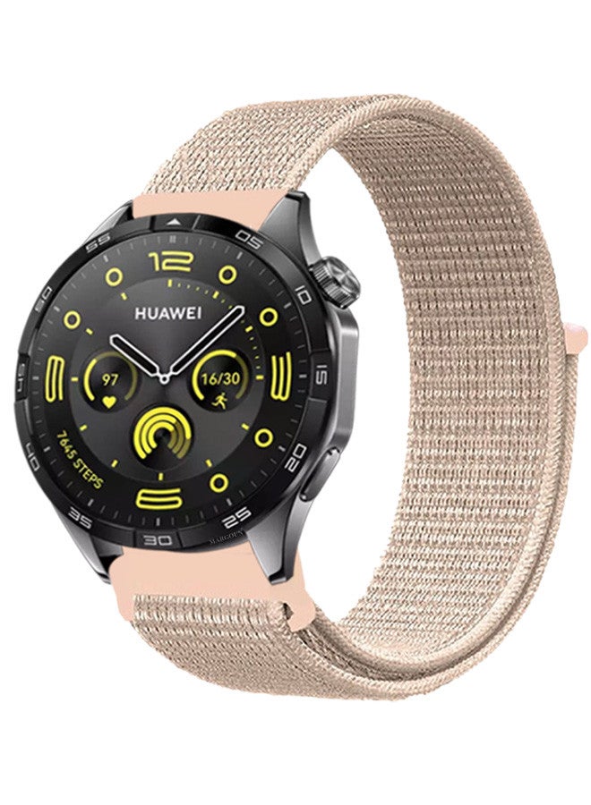 مارجون (for Huawei GT4 22mm) Nylon Strap,Sport Wristband Strap Adjustable Sport Stretchy Braided Solo Loop Band Rose Gold  - Image 2