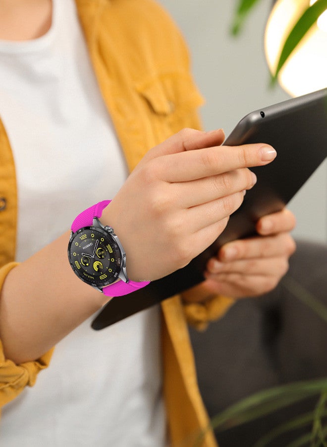 مارجون (for Huawei GT4 22mm) Silicone Strap,Sport Wristband Strap Adjustable Silicone Sport Band Light Purple - Image 3