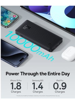 بيسوس بنك طاقة محمول، شاحن محمول USB-C مع منفذ PD USB-C ومنافذ QC USB-A، حزمة بطارية لشحن يصل إلى 15 وات لسلسلة iPhone 15-12، Samsung Galaxy S24/S23، iPad/Pro  - Image 2