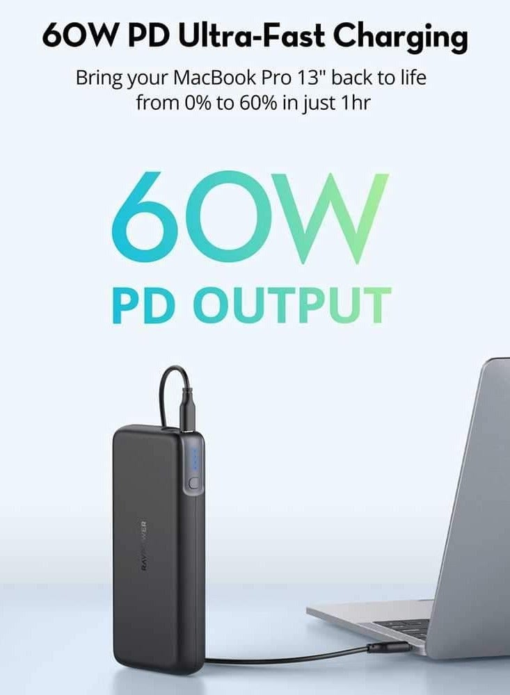 راف باور بنك طاقة راف باور 60 واط 2-منفذ PD بايونير - Image 3