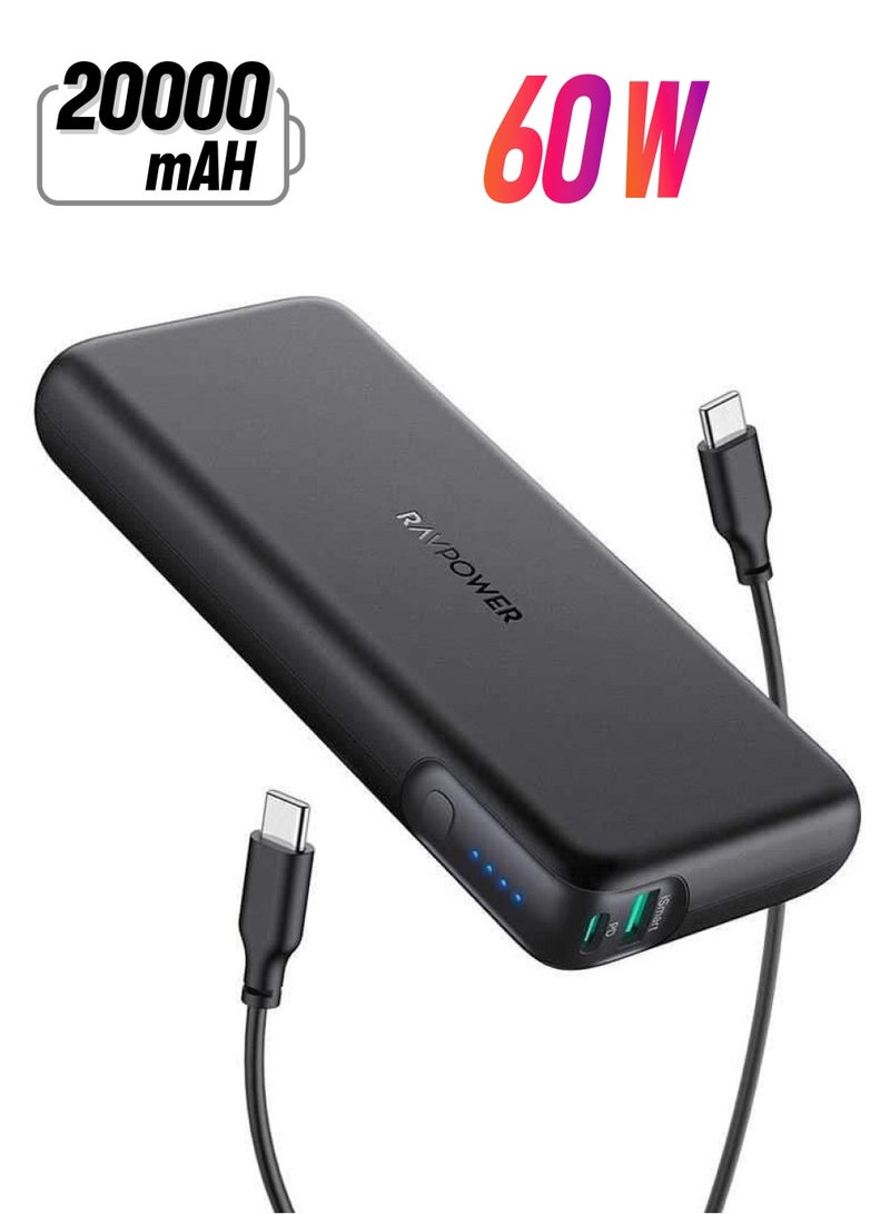 راف باور بنك طاقة راف باور 60 واط 2-منفذ PD بايونير - Image 1
