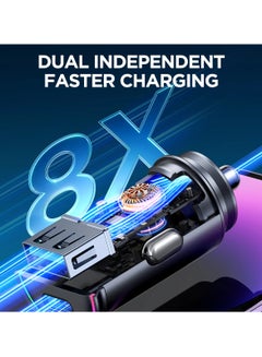 JOYROOM JR-CCN04 60W A+C mini Metal Car Charger BLACK  - Image 2