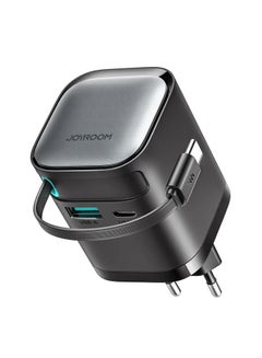 JOYROOM Joyroom Gan 65W Charger with Retractable Cable JR-TCL02EU BLACK  - Image 1