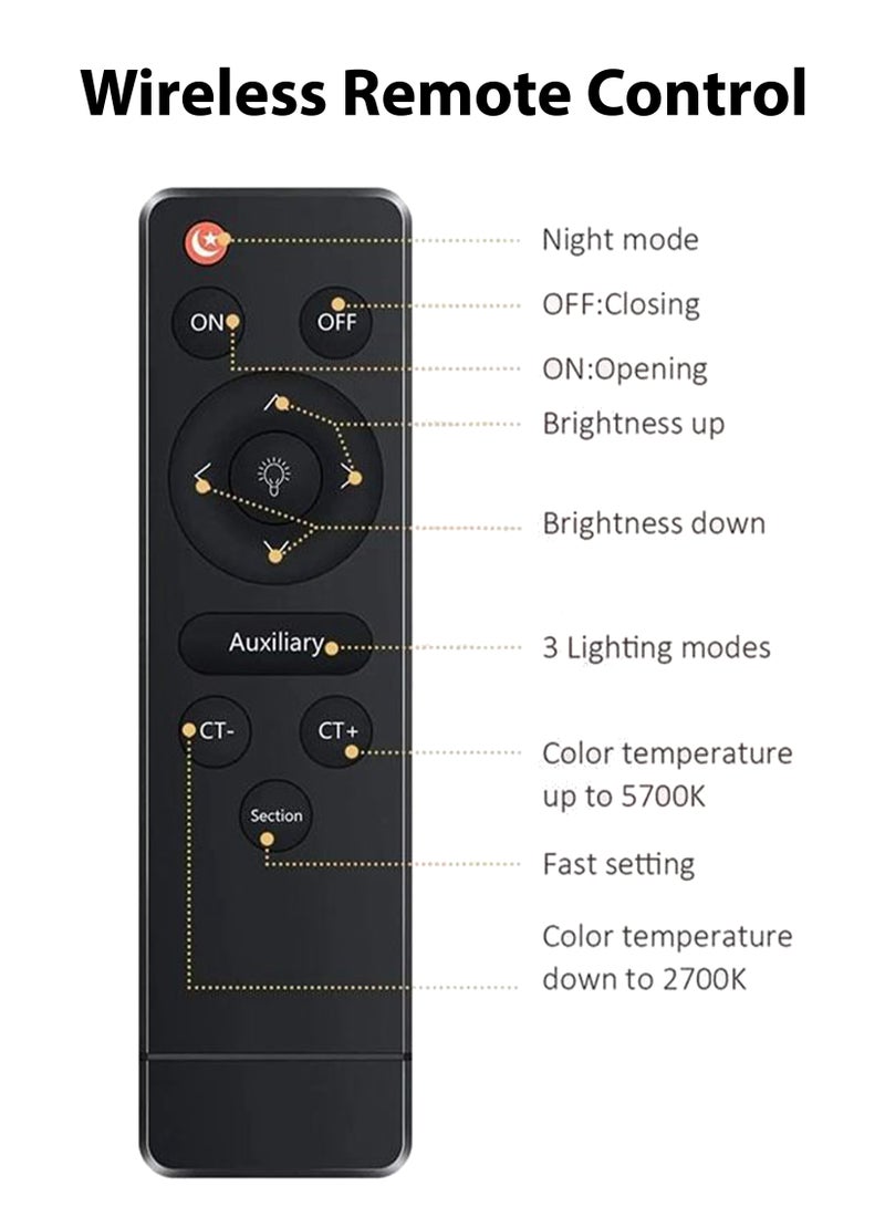 حلقة إضاءة LED دائرية قابلة للتعتيم مقاس 22 بوصة مع حامل ثلاثي القوائم مقاس 90 بوصة وجهاز تحكم عن بعد و3 حاملات للهاتف المحمول لتصوير المكياج والكاميرا وتصوير فيديو YouTube وTikTok Vlog Live Stream مع حقيبة حمل - pnsku/N70100157V/45/_/1723523537/43d526a8-4b21-417a-b6e4-36492c62b427