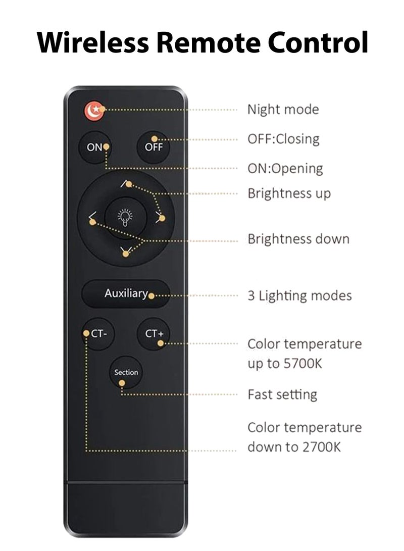 Toshionics - 22 Inch Dimmable Circle LED Studio Selfie Ring Light With 90Inch Tripod Stand Remote And 3 Mobile Phone Holders For Makeup Camera Photography YouTube Video Shoot TikTok Vlog Live Stream With Carry Bag Multicolour - Image 1