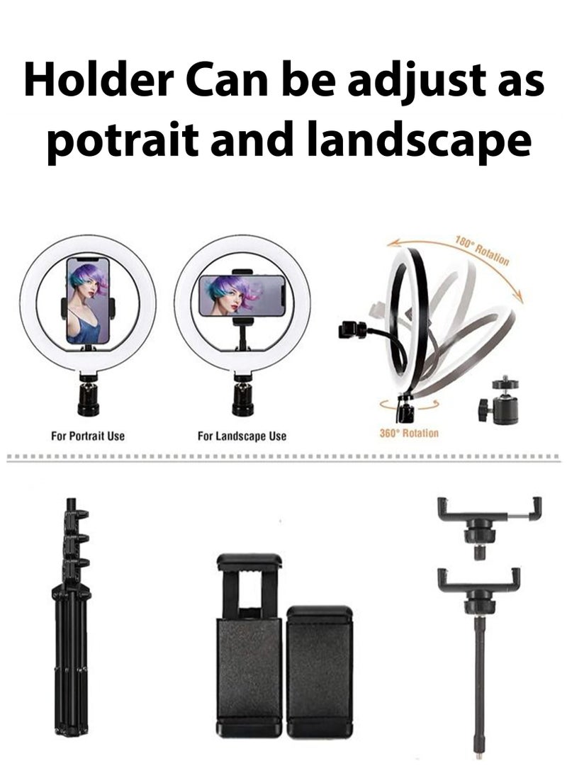حلقة إضاءة LED دائرية قابلة للتعتيم مقاس 22 بوصة مع حامل ثلاثي القوائم مقاس 90 بوصة وجهاز تحكم عن بعد و3 حاملات للهاتف المحمول لتصوير المكياج والكاميرا وتصوير فيديو YouTube وTikTok Vlog Live Stream مع حقيبة حمل - pnsku/N70100157V/45/_/1723523538/e6ddc0bb-8b1a-45e2-baa1-b06326aaf585