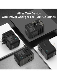 RAVPOWER 75-Watt Multi-Port Travel Plug With Three Type-C Ports And A Usb-A Port Black  - Image 4