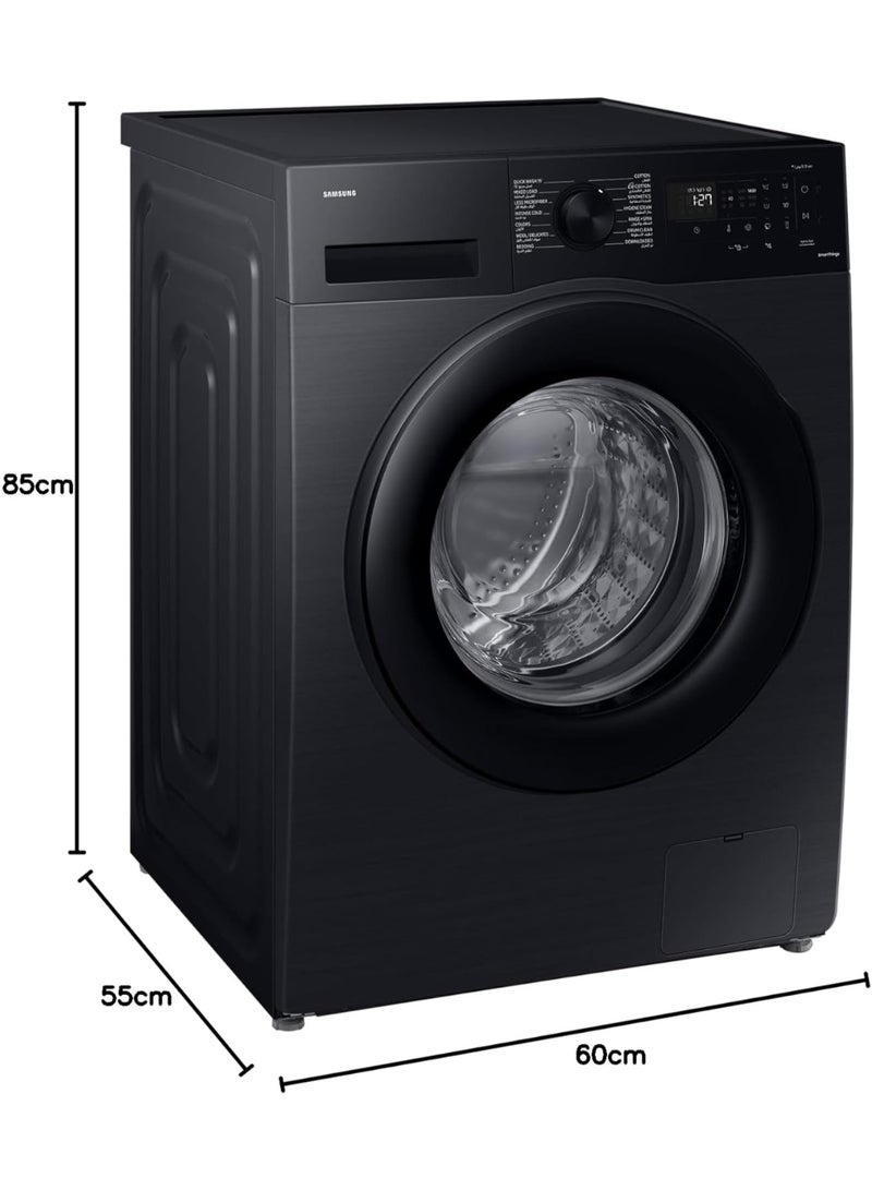 9KG Front Load Washing Machine, 1400RPM, LED Digital Display, Ecobubble™, SmartThings AI Energy Mode, 5 Star Rating, Digital Inverter Compressor WW90CGC04DABGU Black