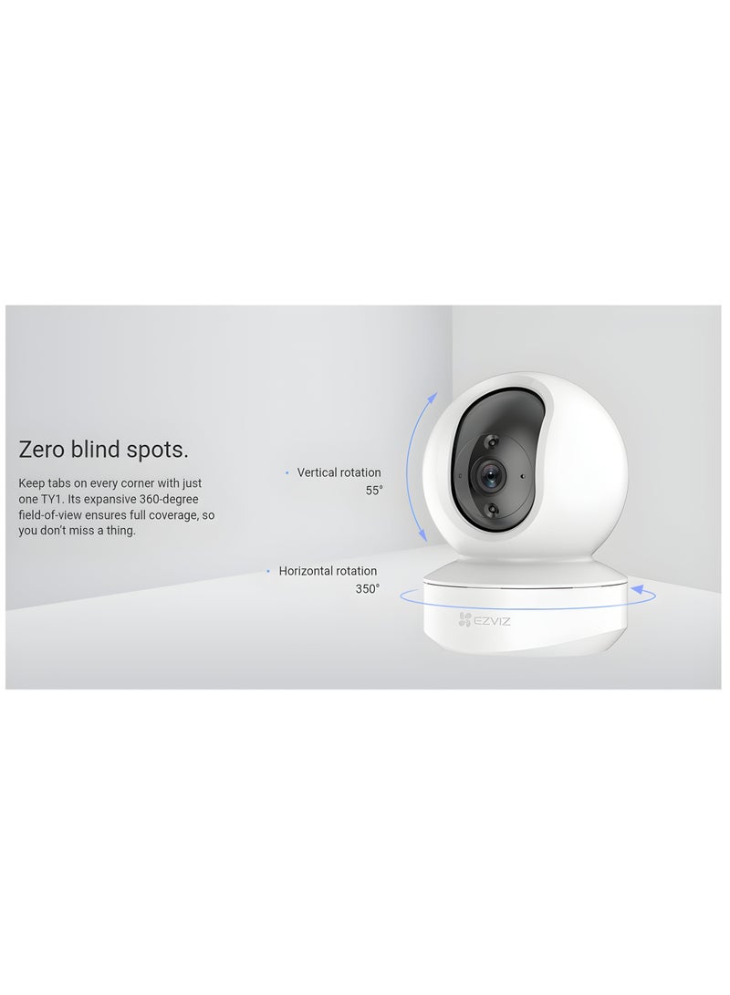 EZVIZ - TY1 2K 3MP H.265 Smart Wi-Fi Pan & Tilt CCTV Camera CS-C6N-C0-2C3WF - Image 1