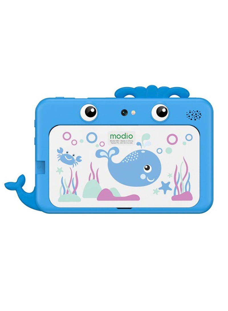 modio M51 Kids Tablet Dual Camera Blue 4GB RAM 64GB 5Ghz Wi-Fi– With Small School Stationary Set - Middle East Version  - Image 1