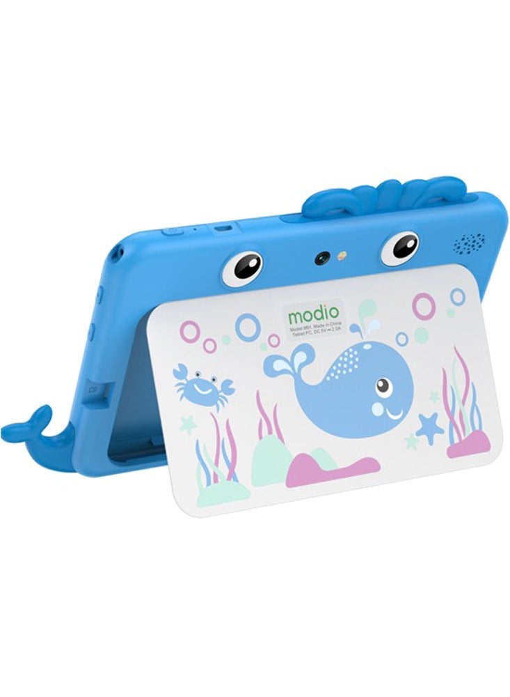 modio M51 Kids Tablet Dual Camera Blue 4GB RAM 64GB 5Ghz Wi-Fi– With Small School Stationary Set - Middle East Version  - Image 2
