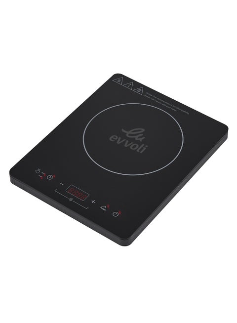 Induction Hob with Smart Touch Panel, Keep Warm Function, with Energy-Efficient Cooking Technology 2000 W EVKA-IH101B Black