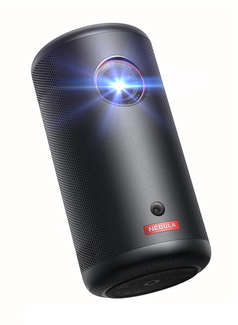 Capsule3 Mini Portable Smart Projector 1080p WiFi 200 ANSI Lumens With GTV D2425211 Black