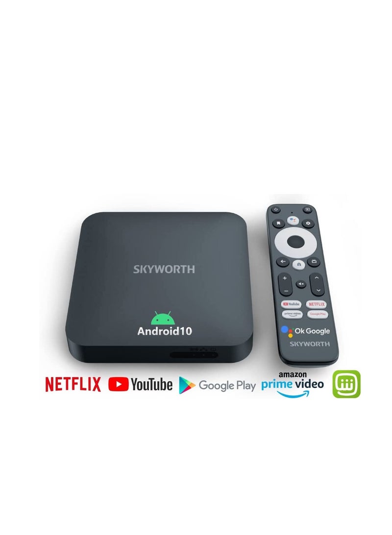 Skyworth - Android TV  Box  Skyworth  Leap-S1  4K Ultra HD Streaming Box SKYWORTH-LV23 Black - Image 1