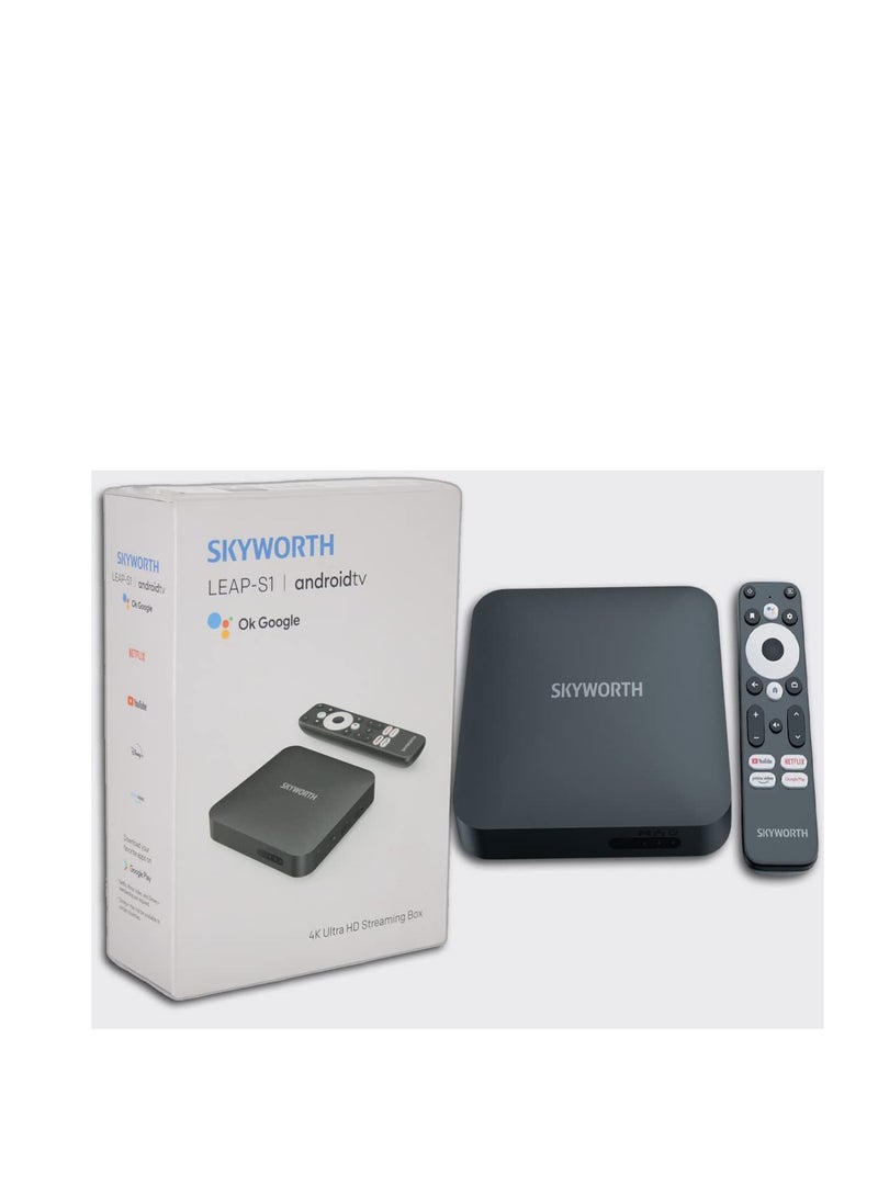 Skyworth - Android TV  Box  Skyworth  Leap-S1  4K Ultra HD Streaming Box SKYWORTH-LV23 Black - Image 1