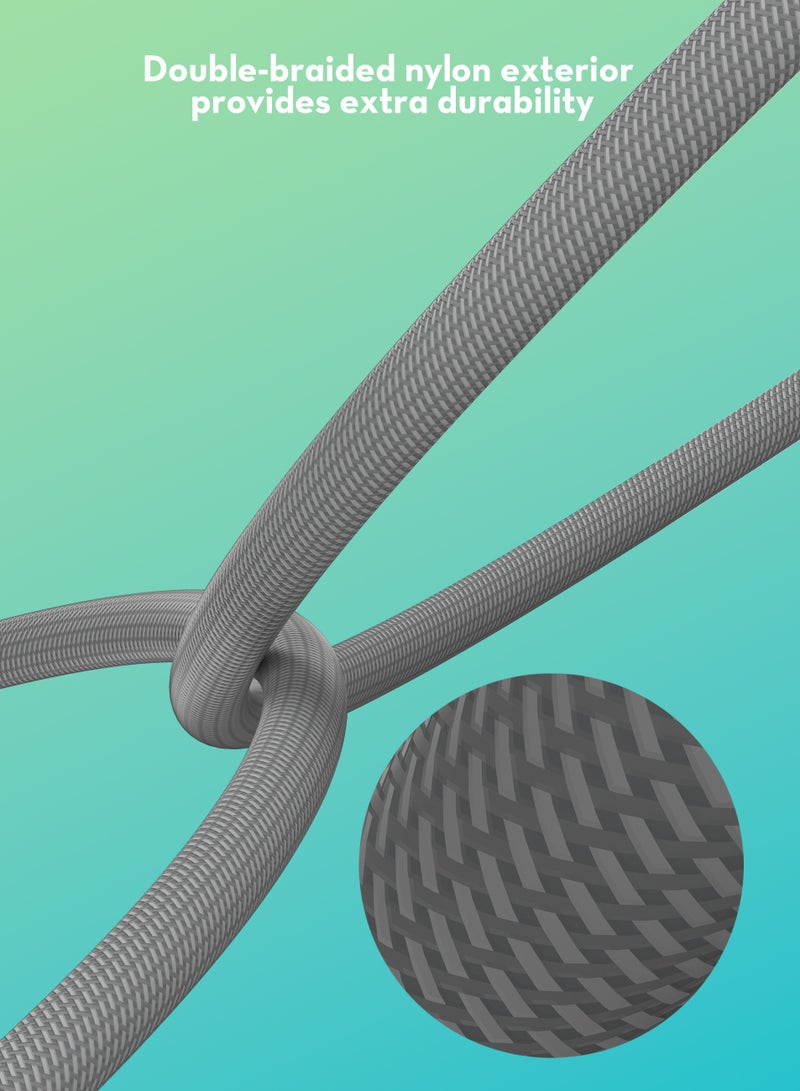 Baseus Ravpower Magnetic Braided Usb-C To Usb-C Cable - 60W - 1.2M Grey - Image 5
