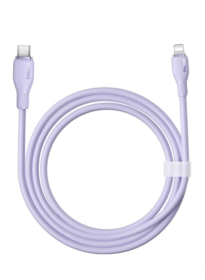 Baseus Pudding Series Fast Charging Cable Type-C To Ip 20W 1.2M Nebula Nebula Purple  - Image 2