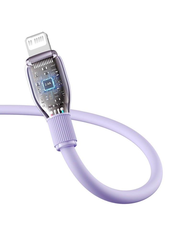 Baseus Pudding Series Fast Charging Cable Type-C To Ip 20W 1.2M Nebula Nebula Purple  - Image 4