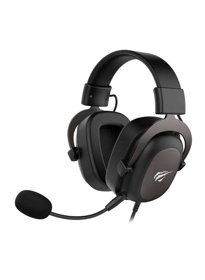 havit Gaming Headset Surround Sound 2m Detachable Microphone Omnidirectional Sound Pickup Gaming Headphone, Compatible for PC/LAPTOP/PHONE/PS4/XBOX (3.5mm) (Black)  - Image 1