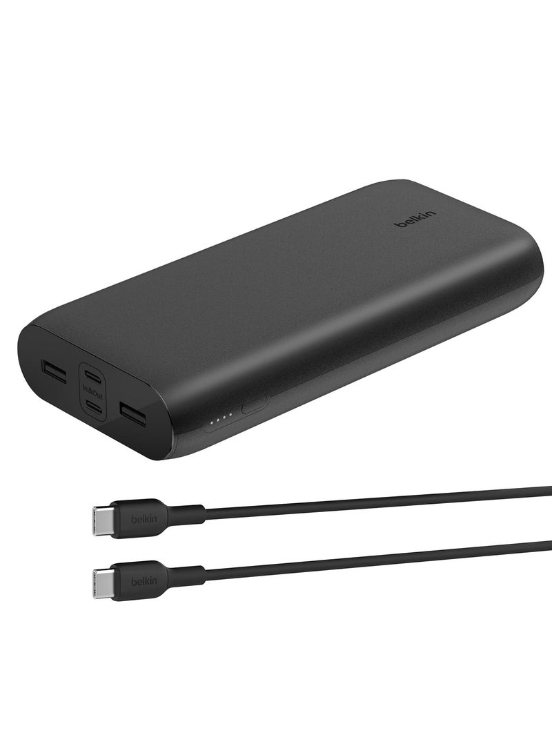belkin 26000 mAh Boostcharge 4-Port Power Bank Black - Image 1
