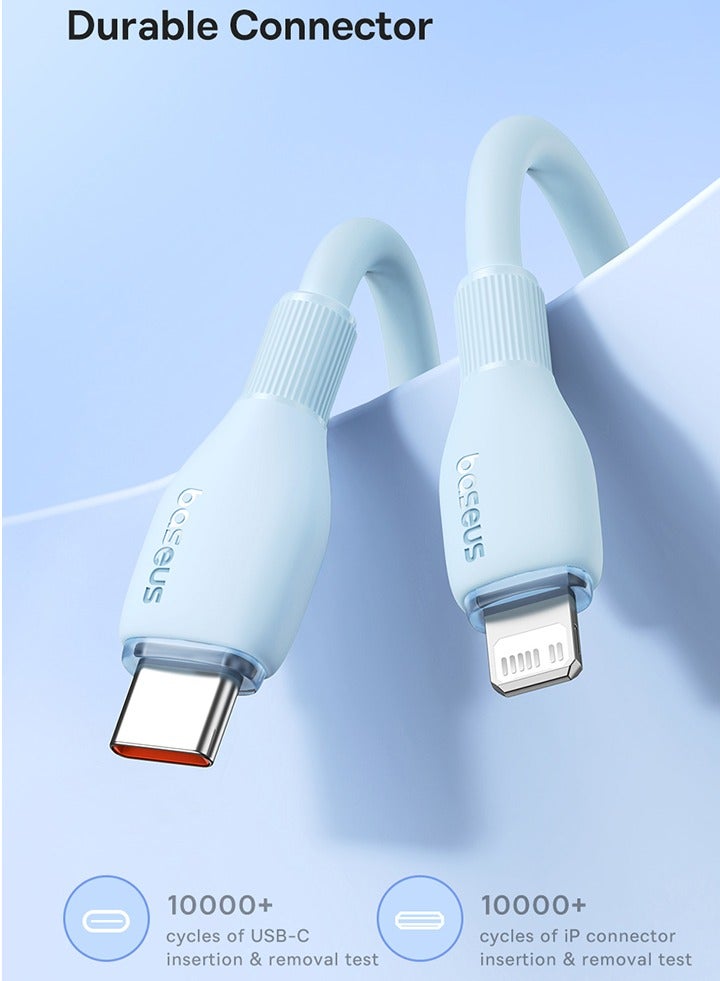 Baseus Pudding Series Fast Charging Cable Type-C To Ip 20W 1.2M Galaxy Blue - Image 4