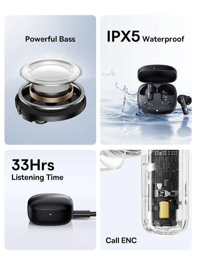 Baseus - Bowie E20 True Wireless Earphones Cluster Black - Image 1