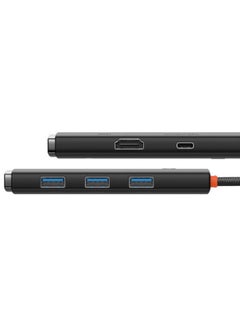 Baseus Lite Series 5-Port Type-C Hub Docking Station (Type-C To Hdmi+Usb3.0*3+Pd) Black  - Image 3
