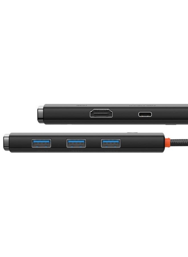 Baseus Lite Series 5-Port Type-C Hub Docking Station (Type-C To Hdmi+Usb3.0*3+Pd) Black  - Image 3